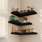 Floating Corner Shelves Set of 3, Solid Wood Picture Wall Shelf, Floating - Image 4