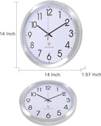 Atomic Analog Wall Clock, 14Inch Radio Controlled Sets Automatically Wall Clock - Image 6