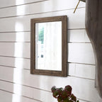 AAZZKANG Rustic Wood Mirror Rectangle Decorative Wall Hanging Mirrors - Image 4