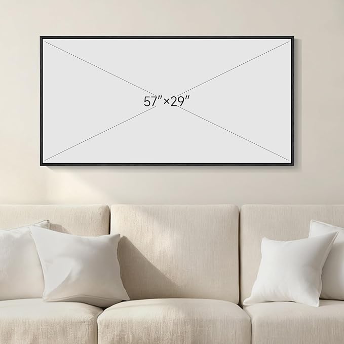 Framed Blue Abstract Wall Art for Living Room, Extra Large Modern Cityscape - Image 7