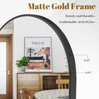 VooBang Arched Wall Mirror, 26 x 41 inch Arch Bathroom Mirror, Wall Mounted - Image 3