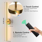 Tartek Battery Operated Wall Sconces Set of Two, Rechargeable Wall Lights - Image 5
