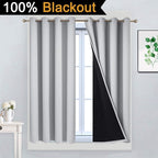 Yakamok Total Blackout Curtains, 2 Thick Layers Completely Blackout Thermal - Image 2