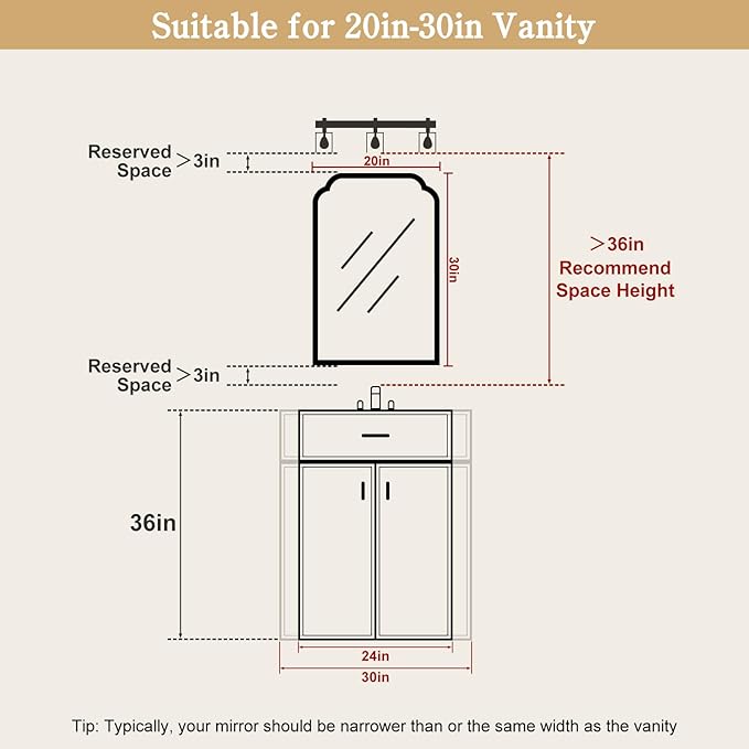 WallBeyond Wood Frame Wall Mirror Rounded Corner Arch Rectangle Mirror - Image 5