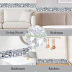 Diamond Wallpaper Border Peel and Stick 196.9 x 3.9 Inch Wall Border Trim - Image 7