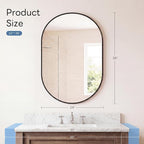 Sweetcrispy 24" x 36" Black Bathroom Mirror - Image 4