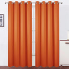 LEMOMO Blackout Curtains 52 x 120 Inch Long Orange Curtains Set of 2 Panels by Lemomo