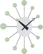 Infinity Instruments Orb Spoke Starburst Wall Clock, Mint Green - Image 3