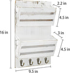 Unistyle Mail Holder with Key Hooks Mail Organizer Wall Mount Hanging Mail - Image 6
