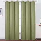 LEMOMO Sage Green Thermal Blackout Curtains/38 x 84 Inch/Set of 2 Panels Room by Lemomo