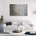 Yihui Arts Autumn Painting On Canvas White Tree Wall Art Large Landscape - Image 3