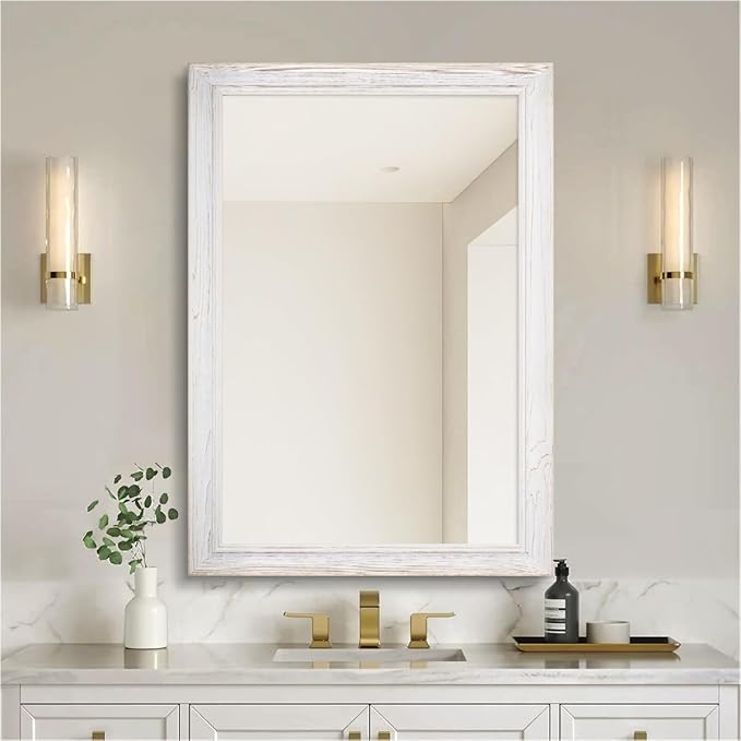 30 x 36 Rustic Wooden Framed Wall Mirror by nolsia