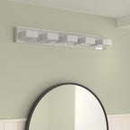 Ralbay Dimmable Chrome Bathroom Light Fixtures 5 Lights Modern LED Vanity Light - Image 2
