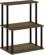 Furinno Turn-N-Tube 3-Tier Toolless Kitchen Storage Shelf, Columbia Walnut/Black - Image 5