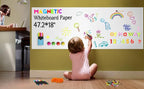 Magnetic Whiteboard Contact Paper 47.2" x 18" Adhesive Magnetic Dry Erase White - Image 4