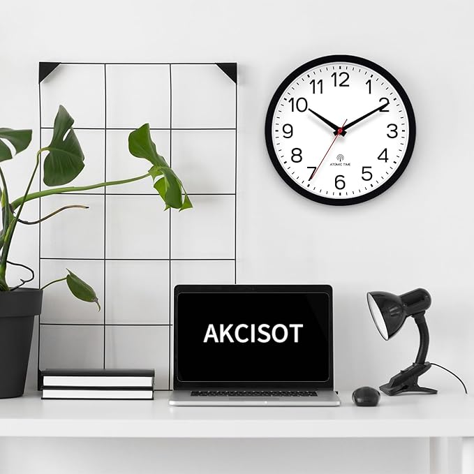 AKCISOT Atomic Black Wall Clock Analog Clocks - Image 6