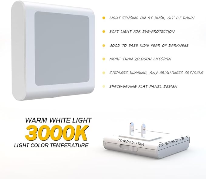 MAZ-TEK Plug in Dimmable Led Night Light - Image 2