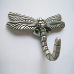 2pcs Dragonfly Coat Hooks Decorative Creativity Wall Mounted Hanger Hook - Image 3