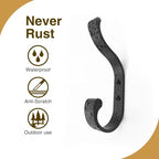 bussdis Coat Hooks Wall Mount for Hanging, Heavy Duty Backpack Hooks for Wall - Image 7