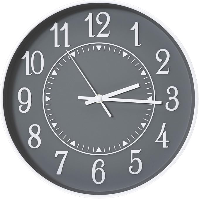 Wall Clock Modern Non-Ticking Battery Operated Silent Wall Clocks Simple Style by BAKBRAND