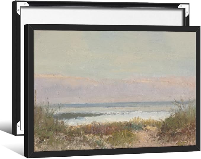 Nature Ocean Scenery Wall Art Beach Landscape Posters Vintage Coastal Aesthetic by rumlud