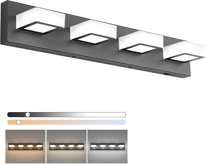 Ralbay 5 Color Temperature Black Vanity Lights by RalbayLighting