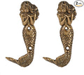 SOFFEE DESIGN 2pcs Gold Mermaid Shape Metal Wall Coat Hooks, Beach Decoration by SOFFEEDESIGN