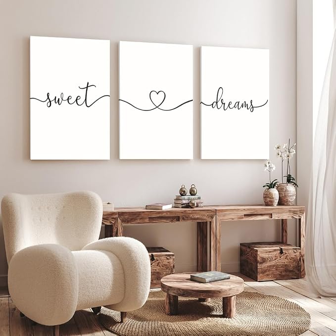 GUBIYU Sweet Dreams Wall Art for Bedrooms - Image 4