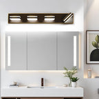 360° Rotate LED Bathroom Vanity Light Fixtures, 1600LM Acrylic Brown and Gold - Image 8