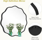 WallBeyond Round Wavy Mirror for Wall Decorative 24 inch, Modern Round Mirror - Image 5