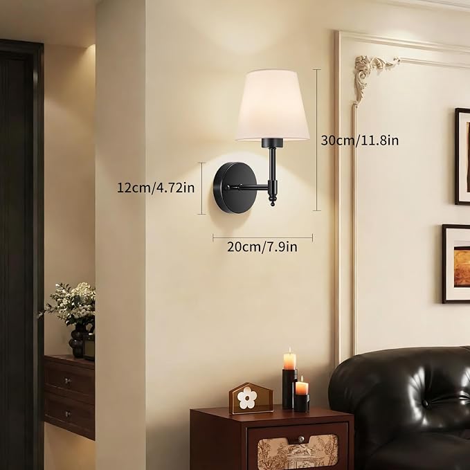 Battery Operated Wall Sconces Set of Two, Rechargeable Wireless Wall Lights - Image 3