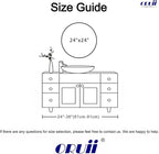 Oruii White Round Mirror, Circle Wall Mirrors Metal Frame, Circular Mirrors - Image 8