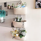 TeoKJ Over the Door Hanging Basket, 3-Tier Woven Cotton Wall-Mounted Storage - Image 4
