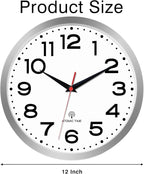 Roymnie Atomic Wall Clock 12 Inch, Modern Clock Battery Operated Classic Analog - Image 9