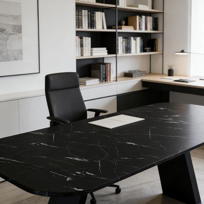 Abyssaly Black Marble Contact Paper Peel and Stick Countertops Waterproof Matte - Image 3