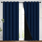 Yakamok Navy Blue 100% Blackout Curtains Energy Saving Thermal Insulated 2 by Yakamok