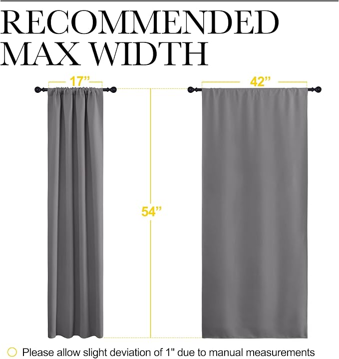 NICETOWN Grey Window Curtains for Bedroom - Image 7