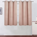 LEMOMO Blush Blackout Curtains/38 x 54 Inch/Set of Two Panels Grommet Living by Lemomo