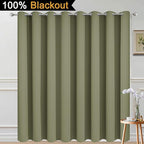 Yakamok 100% Blackout Extra Wide Thermal Insulated Curtains, Total Shade Patio - Image 2