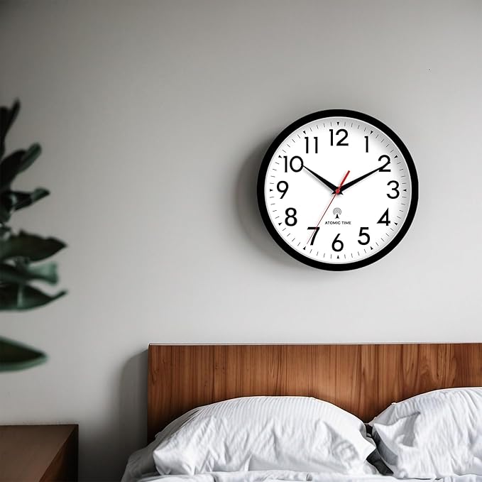 DAXSMY Atomic Wall Clock Analog 10 Inch Battery Operated Modern Decorative - Image 6