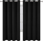 LEMOMO Black Thermal Blackout Curtains/52 x 72 Inch/Set of 2 Panels Room - Image 2