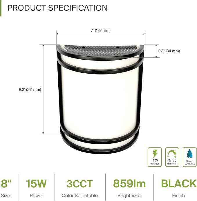 ASD LED Indoor Wall Mount Light Fixture - Image 2