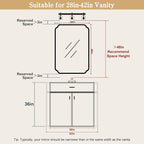 WallBeyond 28" x 40" Wood Bathroom Mirror - Image 4