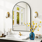 VooBang Arched Wall Mirror, 24 x 36 inch Arch Bathroom Mirror, Wall Mounted - Image 6