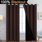 Yakamok Blackout Curtains 96 Inches Long, 2 Thick Layers Grommet Top Thermal - Image 2