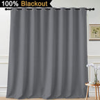 Yakamok 100% Blackout Thermal Insulated Grommet Curtains, Noise Reducing - Image 2