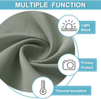 RYB HOME Sage Green Curtains, Small Window Curtains Tiers - Image 7