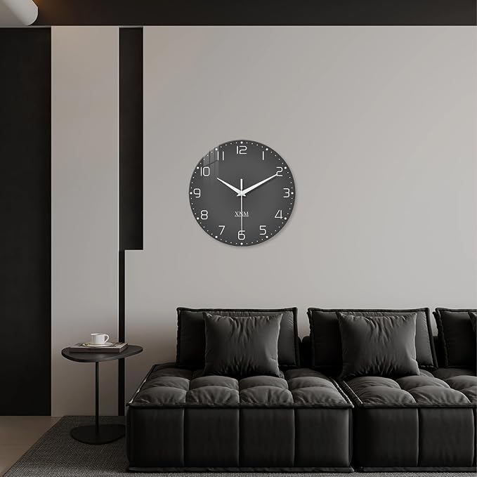 XNM Round Large Wall Clock for Living Room 24 Inch Wall Clocks Battery Operated - Image 4