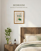 InSimSea Gold Bamboo Framed Canvas Wall Art, Retro Blue Lotus Botanical Prints - Image 6