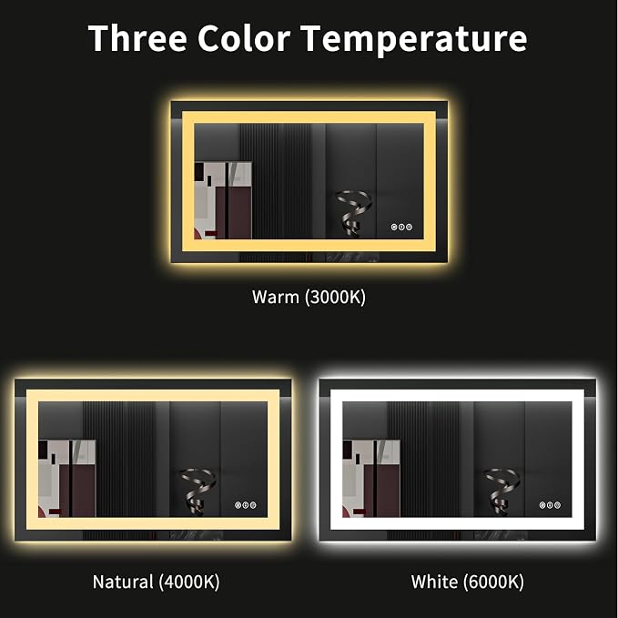 LOAAO 40X24 LED Bathroom Mirror - Image 5